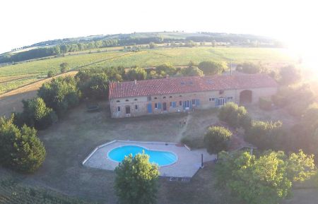 maison vue par drône août 2022 Gîte n°31G100989 Montesquieu-Lauragais - Haute-Garonne - maison vue par drône août 2022